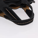 Salvatore Ferragamo Hand Bag Leather Black Gold Auth bs36167-7