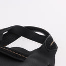 Salvatore Ferragamo Hand Bag Leather Black Gold Auth bs36167-8