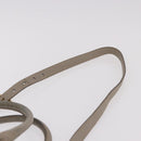 PRADA Hand Bag Leather 2way Gray Gold Auth bs36168-14