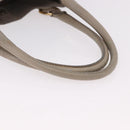 PRADA Hand Bag Leather 2way Gray Gold Auth bs36168-7