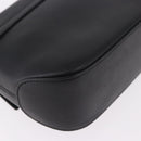 Salvatore Ferragamo Gancini Hand Bag Leather Black Gold Auth bs36169V-12