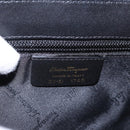 Salvatore Ferragamo Gancini Hand Bag Leather Black Gold Auth bs36169V-16