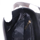 Salvatore Ferragamo Gancini Hand Bag Leather Black Gold Auth bs36169V-19