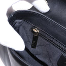 Salvatore Ferragamo Gancini Hand Bag Leather Black Gold Auth bs36169V-20