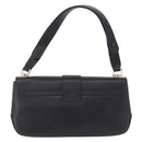 Salvatore Ferragamo Gancini Hand Bag Leather Black Gold Auth bs36169V-3