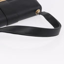 Salvatore Ferragamo Gancini Hand Bag Leather Black Gold Auth bs36169V-7