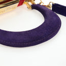 Christian Dior Hand Bag Suede 2way Red Gold Auth bs36171V-7