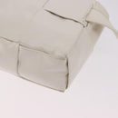 BOTTEGA VENETA MAXI INTRECCIATO Cassette Bag Leather White Silver Auth bs36173A-17