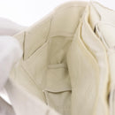 BOTTEGA VENETA MAXI INTRECCIATO Cassette Bag Leather White Silver Auth bs36173A-18