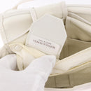 BOTTEGA VENETA MAXI INTRECCIATO Cassette Bag Leather White Silver Auth bs36173A-21