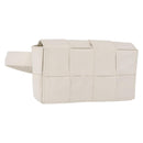 BOTTEGA VENETA MAXI INTRECCIATO Cassette Bag Leather White Silver Auth bs36173A-1