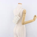 BOTTEGA VENETA MAXI INTRECCIATO Cassette Bag Leather White Silver Auth bs36173A-22