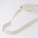 BOTTEGA VENETA MAXI INTRECCIATO Cassette Bag Leather White Silver Auth bs36173A-7