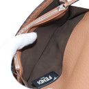 FENDI Seleria Peek A Boo Long Wallet Leather Brown Silver Auth bs36174A-18