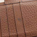 FENDI Seleria Peek A Boo Long Wallet Leather Brown Silver Auth bs36174A-24