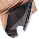 FENDI Seleria Peek A Boo Long Wallet Leather Brown Silver Auth bs36174A-27