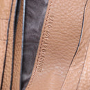 FENDI Seleria Peek A Boo Long Wallet Leather Brown Silver Auth bs36174A-28