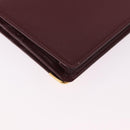 CARTIER Must Line Long Wallet Leather Bordeaux Gold Auth bs36176V-10