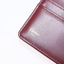 CARTIER Must Line Long Wallet Leather Bordeaux Gold Auth bs36176V-13