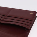 CARTIER Must Line Long Wallet Leather Bordeaux Gold Auth bs36176V-17