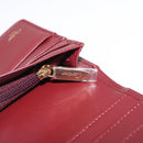 CARTIER Must Line Long Wallet Leather Bordeaux Gold Auth bs36176V-19