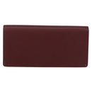 CARTIER Must Line Long Wallet Leather Bordeaux Gold Auth bs36176V-3