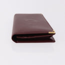 CARTIER Must Line Long Wallet Leather Bordeaux Gold Auth bs36176V-5