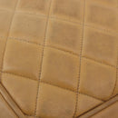 CHANEL Matelasse Chain Shoulder Bag Lamb Skin Beige Gold CC Auth bs36177-9