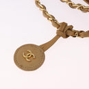 CHANEL Matelasse Chain Shoulder Bag Lamb Skin Beige Gold CC Auth bs36177-10