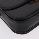 CELINE Shoulder Bag Leather Black Gold Auth bs36178A-10