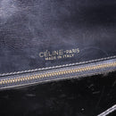 CELINE Shoulder Bag Leather Black Gold Auth bs36178A-16