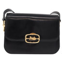 CELINE Shoulder Bag Leather Black Gold Auth bs36178A-2