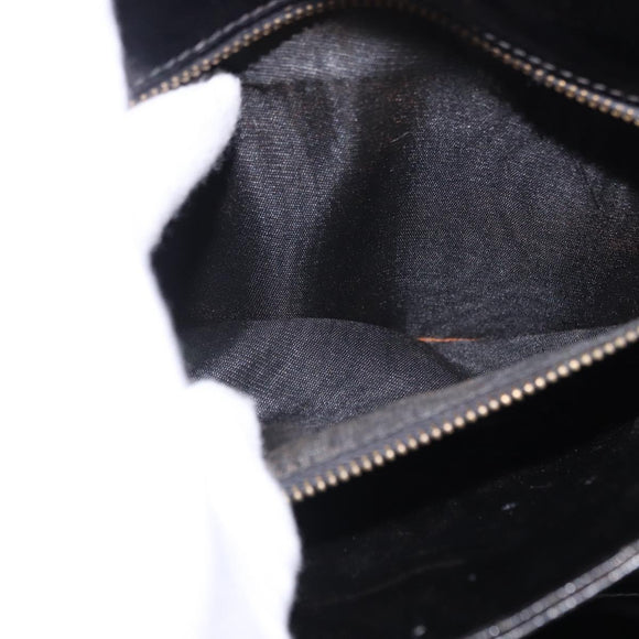 CELINE Shoulder Bag Leather Black Gold Auth bs36178A