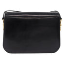 CELINE Shoulder Bag Leather Black Gold Auth bs36178A-3