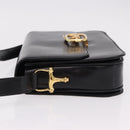 CELINE Shoulder Bag Leather Black Gold Auth bs36178A-5