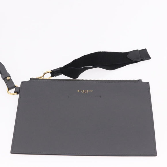 GIVENCHY Tote Bag Leather Black Gold Auth bs36179A