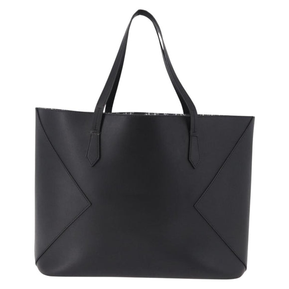 GIVENCHY Tote Bag Leather Black Gold Auth bs36179A