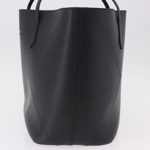 GIVENCHY Tote Bag Leather Black Gold Auth bs36179A