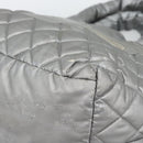 CHANEL Cococoon Tote Bag Coated Canvas Silver CC Auth bs36183-11