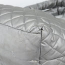 CHANEL Cococoon Tote Bag Coated Canvas Silver CC Auth bs36183-13