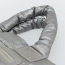 CHANEL Cococoon Tote Bag Coated Canvas Silver CC Auth bs36183-8