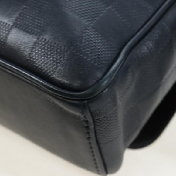 LOUIS VUITTON Damier Infini District PM Shoulder Bag Onyx N41033 Auth bs36184