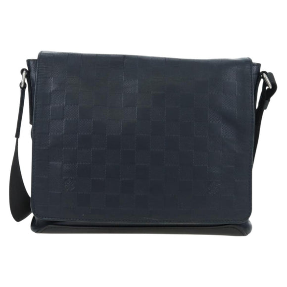 LOUIS VUITTON Damier Infini District PM Shoulder Bag Onyx N41033 Auth bs36184