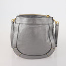 Chloe Hand Bag Leather 2 Set Silver Gray Auth bs36185-11