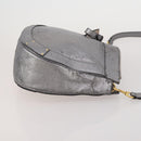 Chloe Hand Bag Leather 2 Set Silver Gray Auth bs36185-12