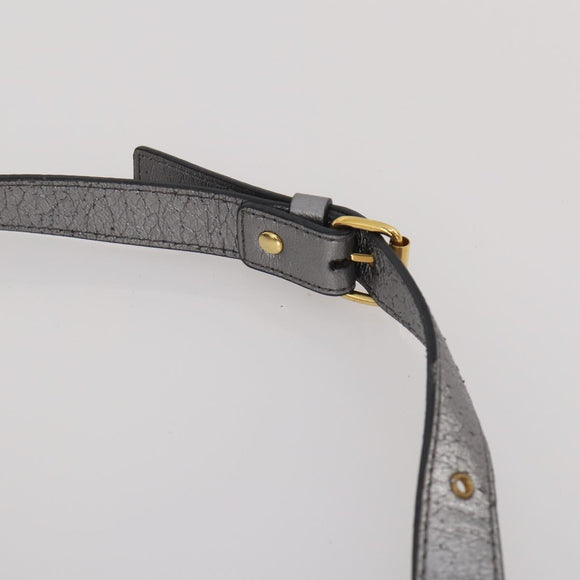 Chloe Hand Bag Leather 2 Set Silver Gray Auth bs36185