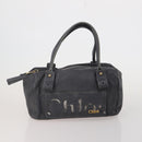 Chloe Hand Bag Leather 2 Set Silver Gray Auth bs36185-2
