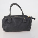 Chloe Hand Bag Leather 2 Set Silver Gray Auth bs36185-3