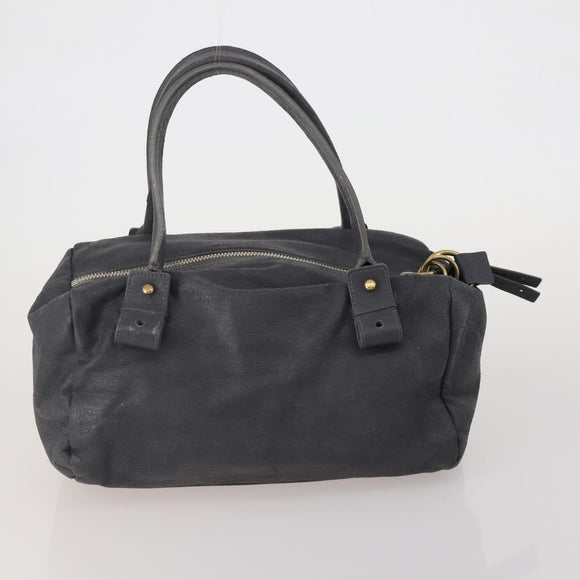 Chloe Hand Bag Leather 2 Set Silver Gray Auth bs36185