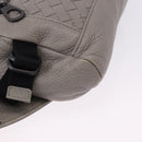 BOTTEGA VENETA INTRECCIATO Waist Bag Leather Gray Auth bs36187-9